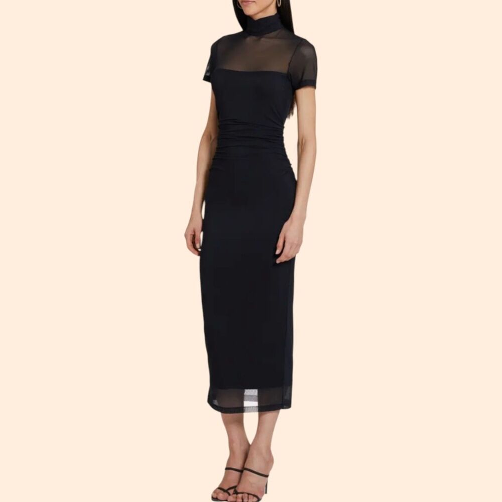 Amanda Uprichard Dominique Mesh Midi Dress